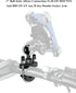 BRCOVAN Handlebar U-Bolt Mount Base with 1'' TPU Ball for Rails 0.5'' to 1.25'', Compatible with RAM Mounts B Size 1