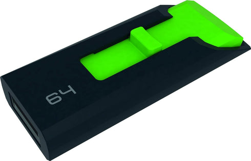 Emtec C450 Flash Drive, 64GB, Black & Green