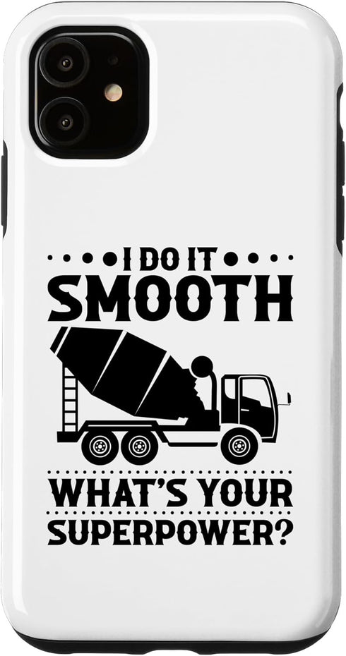 iPhone 11 Concrete Truck Case, Concrete Worker Concrete Finisher Tools Design