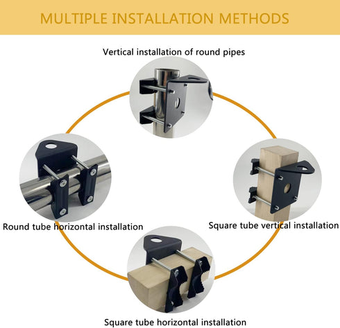 1PCS 3/4 Hole Antenna Roll Bar Mount Bracket with NMO Connector, Horizontal or Vertical Installation on Railing