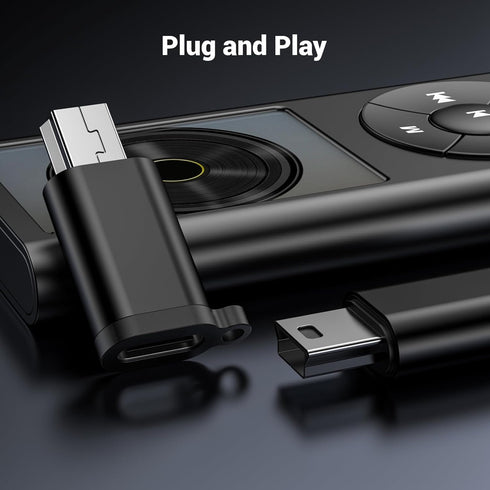 Fidioto 2.0 Cam/MP3 etc.(5 Pack) USB Mini Adapter,USB-C to Mini-USB Adapter, Type C Female to Mini USB Male Converter