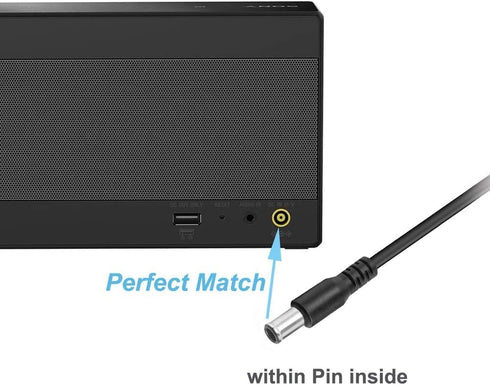 15V Speaker Charger Compatible with Sony SRS-XB3/BLK/BLUE/RED SRSBTX500 SRS-X55/BLK/WHT Bluetooth Portable Wireless