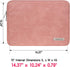 RAINYEAR 15 Inch Laptop Sleeve, PU Suede Leather Case, Protective Padded Cover, Water Resistant Carrying Computer Bag