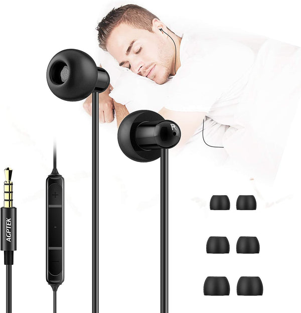 AGPTEK Sleep Earbuds: Ultra-light in-ear headphones with noise isolation, perfect for sleeping, travel, and relaxation.