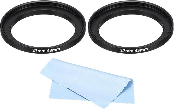 PATIKIL 58mm-67mm Metal Step Up Ring with Cleaning Cloth, 2 Pack Camera Lens Filter Adapter Ring