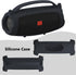 Silicone Cover Case for JBL Charge 4/Charge 5 Portable Bluetooth Speaker, Soft Skin Sleeve, Black