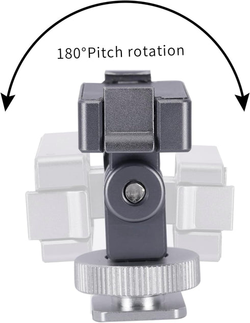 NICEYRIG Quick-Release Adapter Mount Kit for DJI Action 4/3/2, Strong Magnetic, with Cold Shoe & Tripod Holder - 587