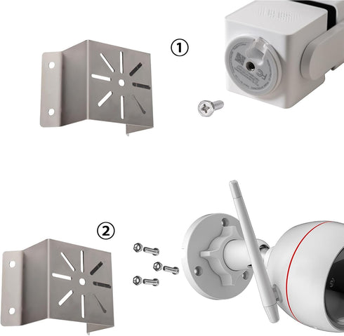 WiTi Small Exterior Corner Wall Mount - Stainless Steel Holder for WiFi IP Camera, Compatible with Wyze/Ring Bullet/Dome