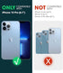 Clayco Magnetic Case for iPhone 13 Pro, Built-in Screen Protector, Dual Layer Rugged Cover (Forza, Azure)