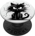 Funny Black Cat It's Fine I'm Fine Everything Is Fine PopSockets Swappable PopGrip