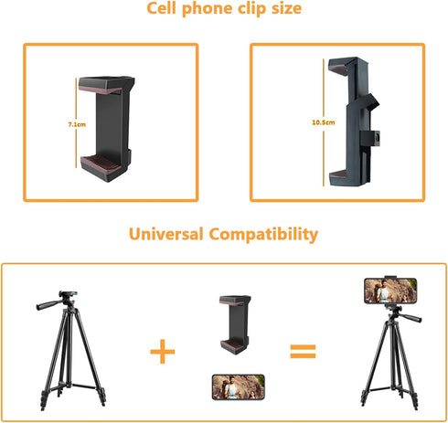 LINKCOOL 42 inches Phone Tripod, Portable Adjustable Cell Phone Tripod Stand with Phone Mount & Wireless Control Remote