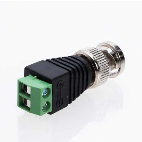 Cctv4Less BNC Male Balun Connector for Coax CAT5, CAT6, CAT7 to BNC Male Adapter - CCTV Video Transmission