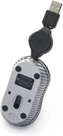 Verbatim 98616 Wired Optical Computer Mini USB-A Mouse - Plug & Play Corded Small Travel Mouse with Retractable Cable