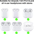 Ear Hooks for AirPods & All in-Ear Headphones with Stems, Secure & Comfortable Fit, Easy to Install (EG6+2)