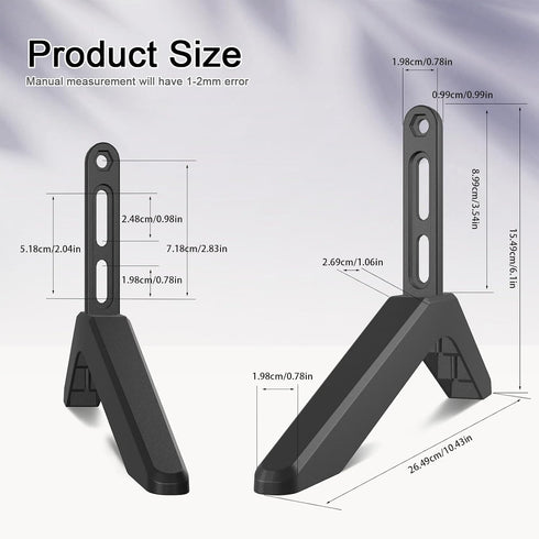 Generic 3265 Inch TV Base Feet Universal Stand Legs, Adjustable Support Brackets, Heightening Mount | Stable Upgraded