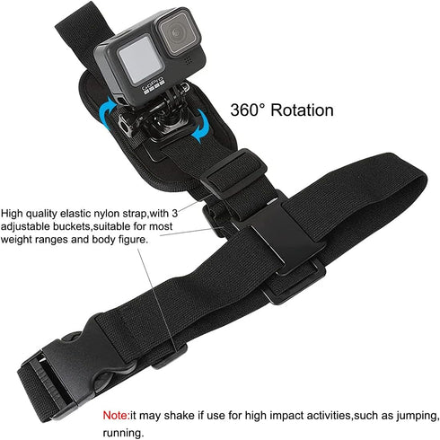 PellKing Single Shoulder Strap Mount Compatible for GoPro AKASO or Other Action Cameras