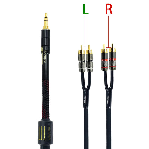 7ft 1/8" 3.5mm 3.5 4 24k mp3 Arklove Shielded aux Input RCA Output Splitter Stereo Audio Video Cable Out Male to RCA