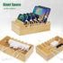 Bamboo Charging Station for Multiple Devices, Upgrade Desk Docking Station Organizer for Apple Devices (Includes 6