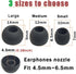 Silicone Ear Tips Replacement for True Wireless Earbuds, Fit 4.5mm-6mm Nozzle, 6 Pairs LMS Black