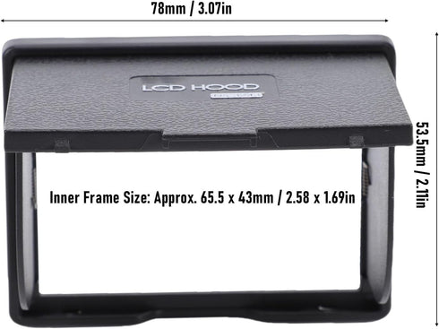 Camera LCD Sun Shade, Non Slip Camera LCD Viewfinder with Screen Protector, Secure Fit & Quick Disassembly, Foldable