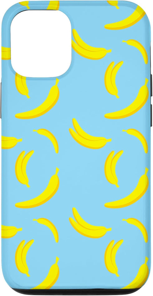 Banana Tropical Fruit Cases Banana Lover Blue Cover Tropical Fruit Pattern Gift Case for iPhone 12/12