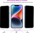 2PCS Glitter Privacy Screen Protector for iPhone 14 Pro Max/iPhone 15 Plus, Anti-spy Diamond Bling Tempered Glass