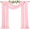 Wedding Arch Draping Fabric, 1 Panel 28"x20ft Pink Chiffon Drapes for Ceremony Decorations