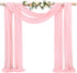 Wedding Arch Draping Fabric, 1 Panel 28"x20ft Pink Chiffon Drapes for Ceremony Decorations