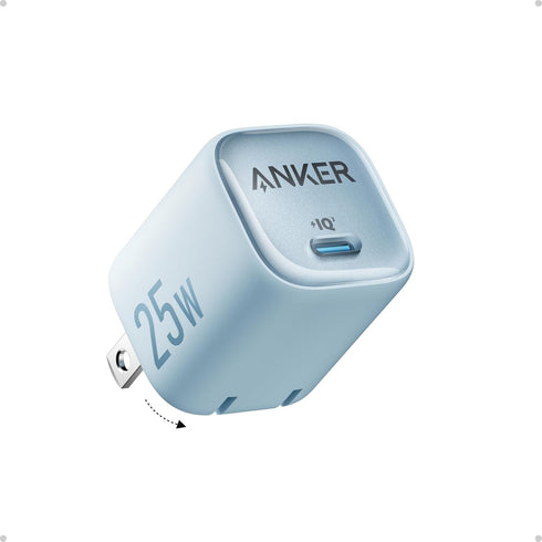Anker 25W USB C Charger Block, Compact and Foldable, Supports PPS Fast Charging