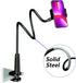 Cell Phone Clip Bed Stand Holder, with Grip Flexible Long Arm Gooseneck Bracket Mount Clamp for Desk, Compatible with iPhone 14 Pro Max XR X 8 7 6 or Other 3.5-7" Devices (Black)