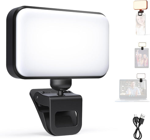 NEEWER Entry Level Version LED Selfie Light, 54 LEDs Plastic Clip on Phone