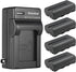 Kastar 4-Pack NP-F550 / NP-F570 Battery and AC Wall Charger for Neewer F100, F200, FW568, FW600 Camera Field Monitor