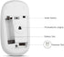 VssoPlor Wireless Mouse, Slim Portable 2.4G Computer Mice with Nano Receiver for Notebook, PC, Laptop (White and Gold)