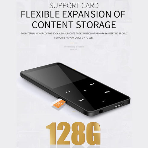 Vikye MP3 MP4 5.0 MP3 1.8inch 300MAH Player, Bluetooth Music Player with Touch Screen, Lithium Battery, Portable Music