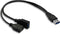 GINTOOYUN USB 3.0 Splitter Cable, USB Type A 3.0 Male to 3.0 Female and 2.0 Female Y Extension for PC, Laptop, 30cm