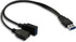 GINTOOYUN USB 3.0 Splitter Cable, USB Type A 3.0 Male to 3.0 Female and 2.0 Female Y Extension for PC, Laptop, 30cm