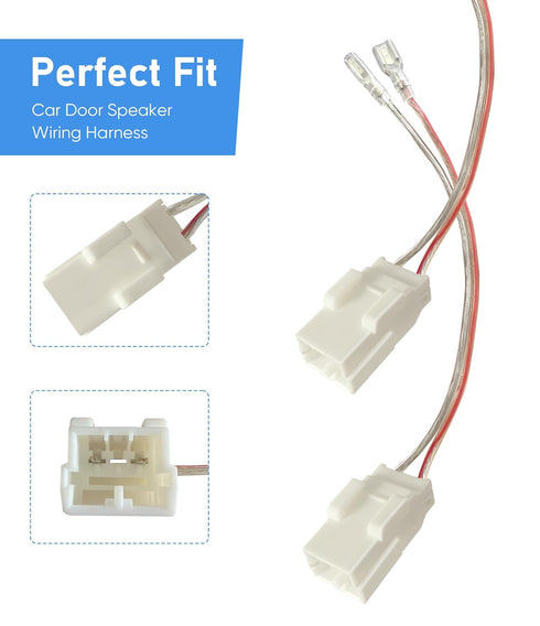 Car Front Rear Door Speaker Wiring Harness Connector for 2002-2020 Jeep Wrangler JK, 4PCS