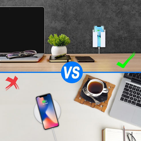 LANBON P2 Wireless Charger Wall Mounted, Wireless Phone Charger for Bedside/Sofa/Desk/Garage/Kitchen, 15W Fast Charging
