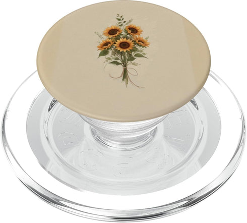 Sunflower Floral Phone Case Gifts Yellow Sunflower Bouquet PopSockets PopGrip for MagSafe