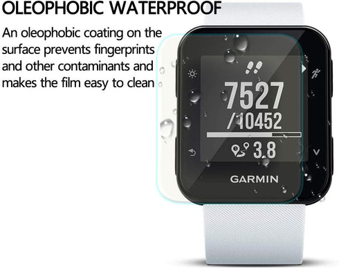 Screen Protector for Garmin Forerunner 35, 4 Pack Tempered Glass Anti-Scratch High Definition Full Coverage Films