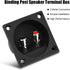 Speakers Terminal Box, Push Spring Type 2 Binding Post Cable Connector for DIY Home Car Stereo Speaker & Subwoofer