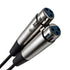 Seismic Audio SA-Y4 1' Splitter Patch Cable, 1 XLR Male to 2 XLR Female