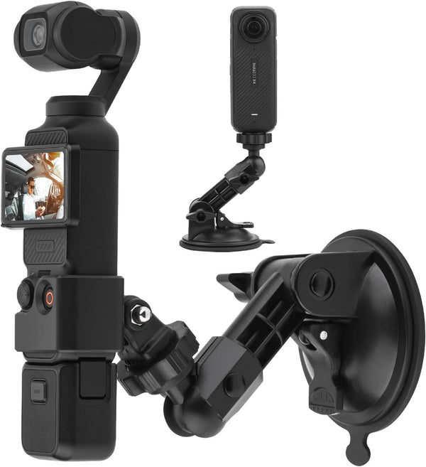 Pocket 3 Suction Cup Mount, Windshield Holder Kit for Insta360 X3 X4 X2 GoPro Max Mini Hero 12 11 10 9 8 7 6 5