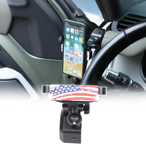 Aluminum Alloy Dashboard Side Mobile Phone Holder Trim for Land Rover Defender 90 110 130 2020-2024, Style C