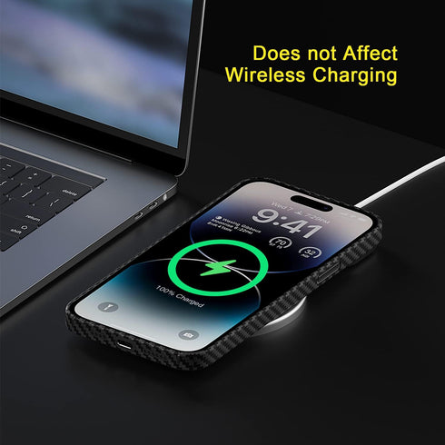 MEMUMI Carbon Fiber Case for iPhone 14 Pro Max - Durable Slim Fit with Military-Grade Drop Protection