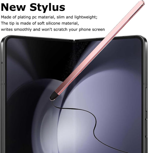 Stylus Pen & S Pen Holder for Samsung Galaxy Z Fold 6 / Z Fold 5 Case, Adhesive Z Fold 6/5 S Pen Holder Slim Stylus