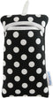 Tainada Shockproof Neoprene Sleeve Carry Bag Pouch (Black White Polka Dots) with Neck Lanyard & Carabiner for iPhone