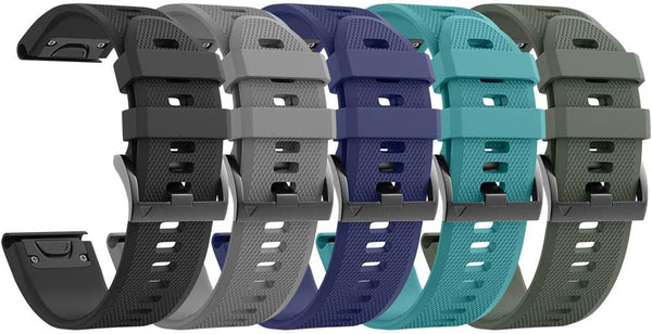 NotoCity Silicone Watch Strap Replacement for Forerunner 935, Fenix 5/5 Plus/6/6 Pro, Approach S60, Quatix 5