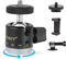 UTEBIT Mini Ball Head, Panoramic Tripod Head with 1/4" Camera Hot Shoe Mount