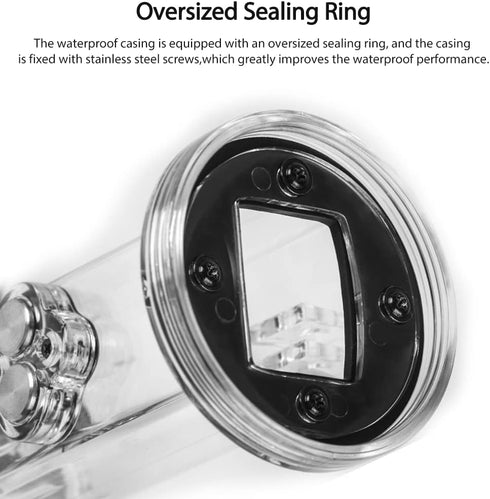 Mugast Camera Waterproof Case, Double Connector Drop Resistant Diving Cover, 60M Waterproof Shell for Osmo Pocket